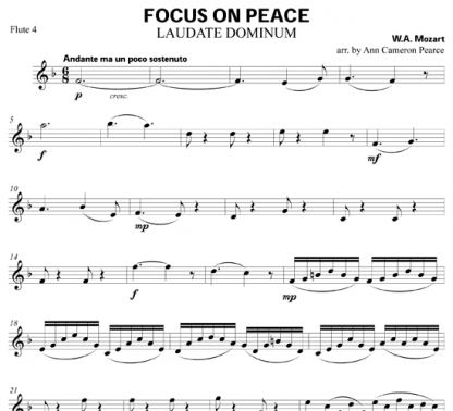 Focus on Peace for flute quintet | ScoreVivo