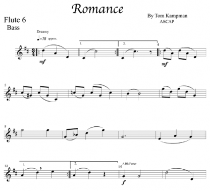 Romance for flute septet | ScoreVivo