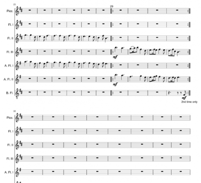 Grimsy's Gig for flute septet | ScoreVivo
