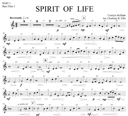 Spirit of Life for flute quintet | ScoreVivo