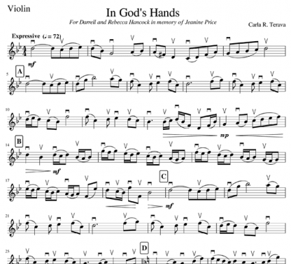In God's Hands for violin and B-flat clarinet | ScoreVivo