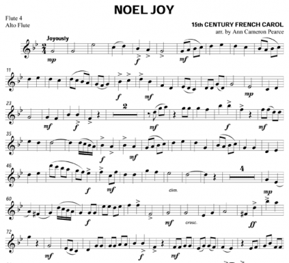 Noel Joy for flute quintet | ScoreVivo