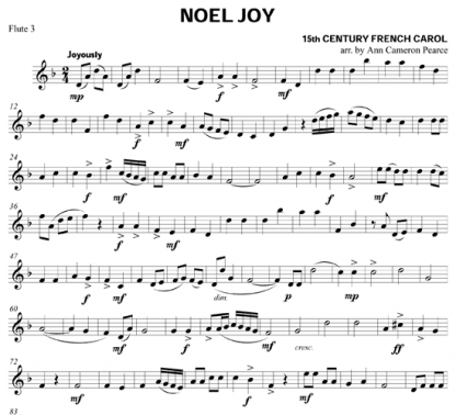 Noel Joy for flute quintet | ScoreVivo