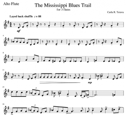 The Mississippi Blues Trail for flute trio | ScoreVivo