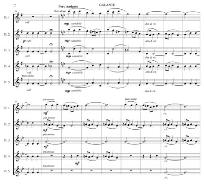 Galante, Spanish Dance, Op. 5, No. 1 for flute quintet | ScoreVivo