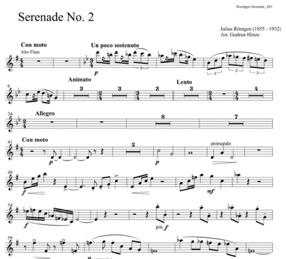 Serenade No 2 for flute quintet | ScoreVivo