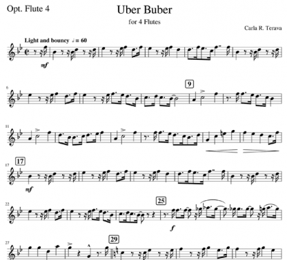 Uber Buber for flute quartet | ScoreVivo