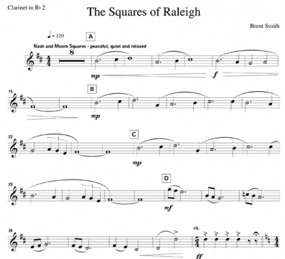 The Squares of Raleigh for clarinet and strings | ScoreVivo