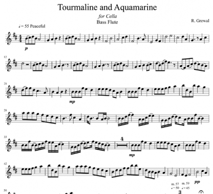 Tourmaline and Aquamarine for flute trio | ScoreVivo