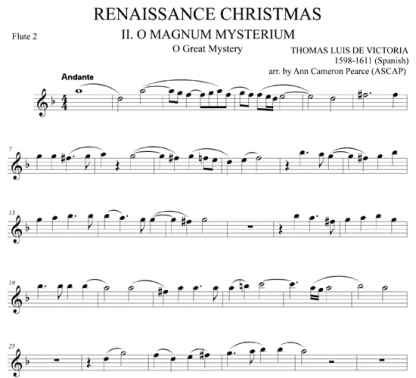 Renaissance Christmas for flute quartet | ScoreVivo