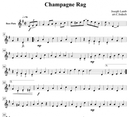 Champagne Rag for flute sextet | ScoreVivo