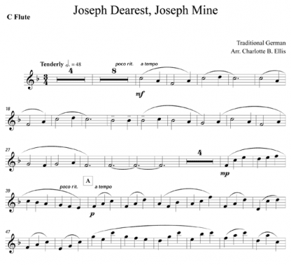 Joseph Dearest, Joseph Mine for flute duet and optional percussion | ScoreVivo