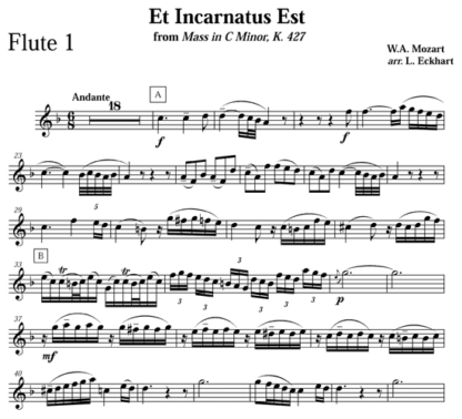 Et Incarnatus Est for flute octet | ScoreVivo