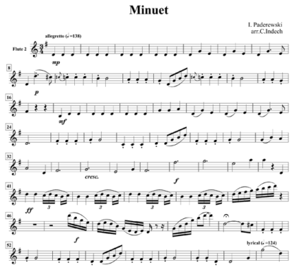 Minuet for flute sextet | ScoreVivo
