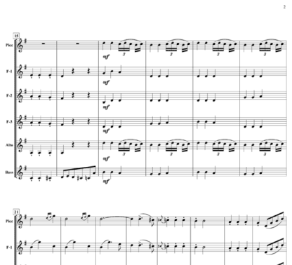 Minuet for flute sextet | ScoreVivo