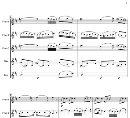 Trio from L'Enfance du Christ for flute quintet | ScoreVivo