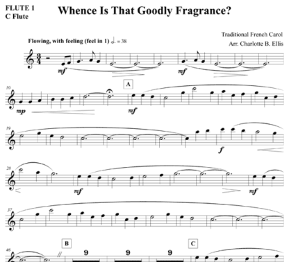 Whence is That Goodly Fragrance? for voice and flute trio | ScoreVivo