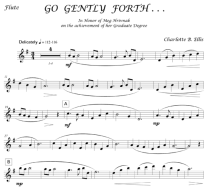 Go Gently Forth for flute and piano | ScoreVivo