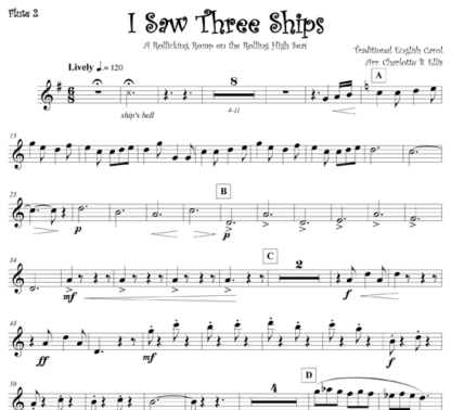 I Saw Three Ships for flute trio | ScoreVivo