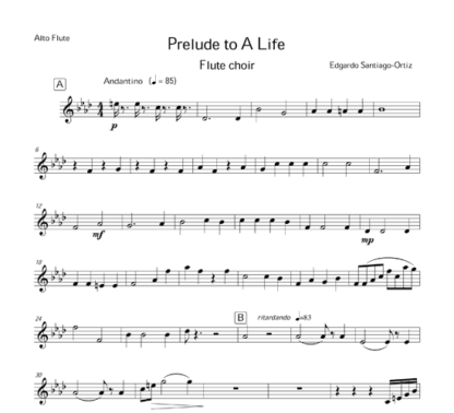 Prelude to A Life for flute septet | ScoreVivo