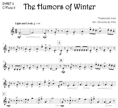 The Humors of Winter for flute trio | ScoreVivo