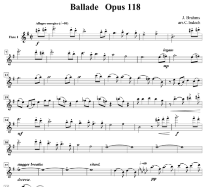 Ballade, Op 118 for flute sextet | ScoreVivo
