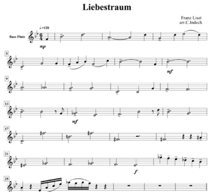 Liebestraum for flute sextet | ScoreVivo