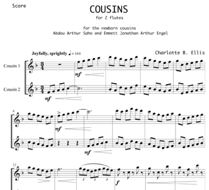 Cousins for flute duet | ScoreVivo