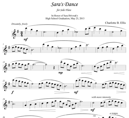 Sara's Dance for flute solo | ScoreVivo