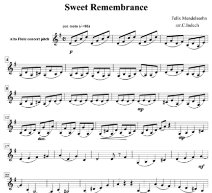 Sweet Remembrance for flute quintet | ScoreVivo