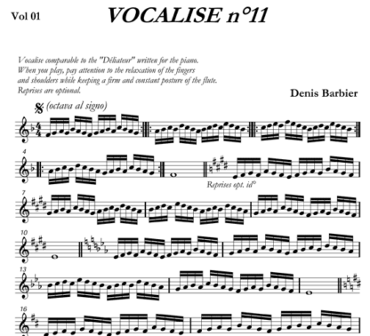 12 Vocalises for flute, Vol. 1 | ScoreVivo