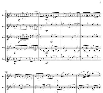Nocturne Op 32 No 1 for flute quintet | ScoreVivo