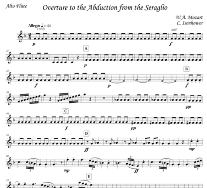 Overture to the Abduction from the Seraglio for flute nonet | ScoreVivo