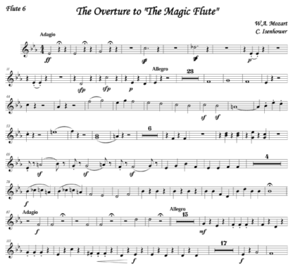 Overture to The Magic Flute for flute octet | ScoreVivo