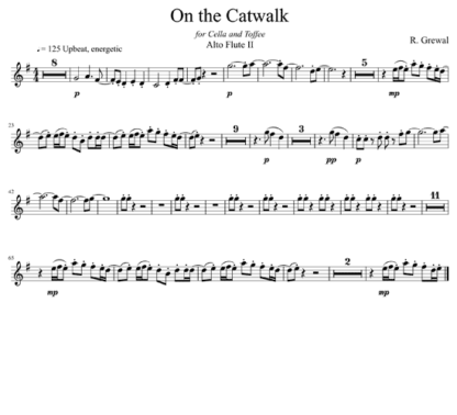 On the Catwalk for flute quartet | ScoreVivo