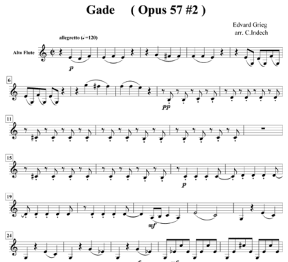 Gade for flute quintet | ScoreVivo