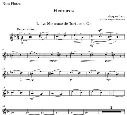 Histoires for flute septet | ScoreVivo