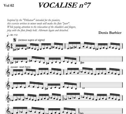 12 Vocalises for flute, Vol. 2 | ScoreVivo