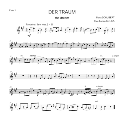 Der Traum (the dream) for flute trio | ScoreVivo