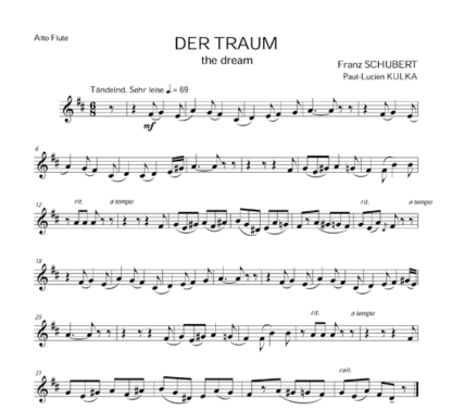 Der Traum (the dream) for flute trio | ScoreVivo