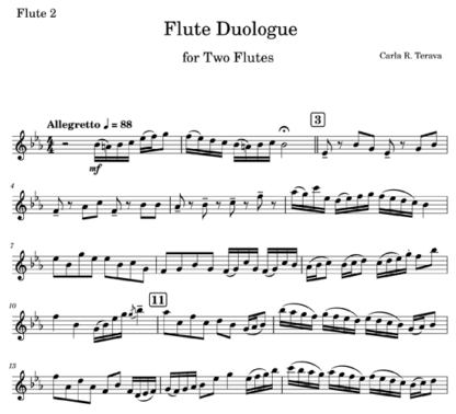 Flute Duologue for flute duet | ScoreVivo