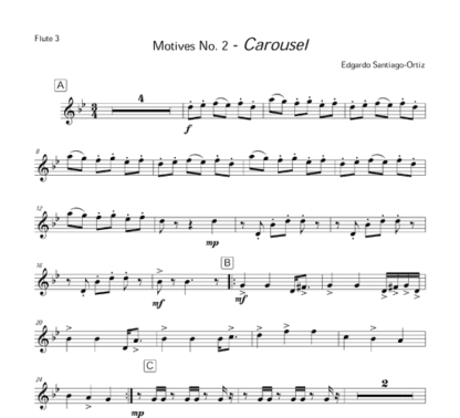 Motives No 2 - Carousel for flute sextet | ScoreVivo