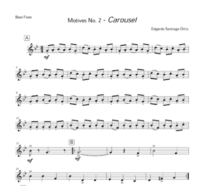 Motives No 2 - Carousel for flute sextet | ScoreVivo
