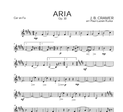 Aria Op 30 for woodwind quintet | ScoreVivo
