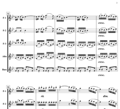 Etude Op 10 No 3 for flute quintet | ScoreVivo