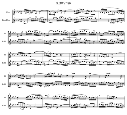 Five Two Part Inventions for flute duet | ScoreVivo