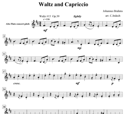 Waltz and Capriccio for flute sextet | ScoreVivo