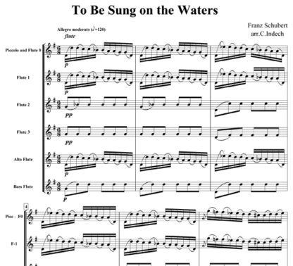 To Be Sung on the Waters for flute sextet | ScoreVivo