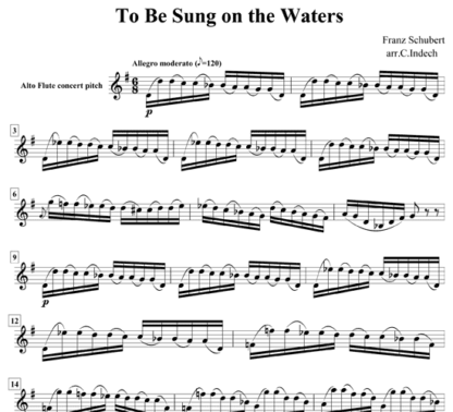 To Be Sung on the Waters for flute sextet | ScoreVivo