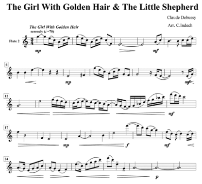 The Girl with the Golden Hair and The Little Shepherd for flute quintet | ScoreVivo